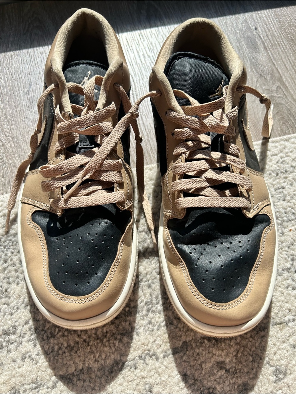 Nike Air Jordan 1 Low Tan/Black Women’s Sneakers Size 11 DC0774-201